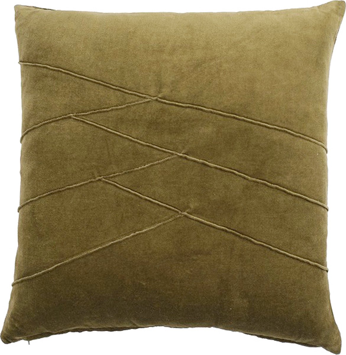 Mars & More Uneven Pintuck kussen khaki 45x45cm