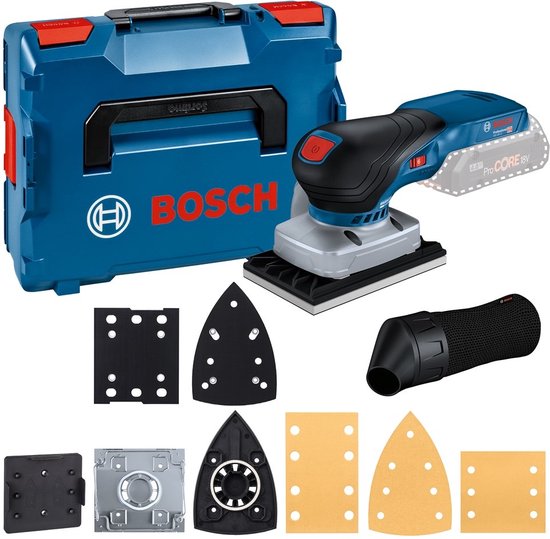 Bosch Professional GSS 18V-13 Accu - Vlakschuurmachine - Basic Body + Accessoires in L-BOXX - 06019L0101