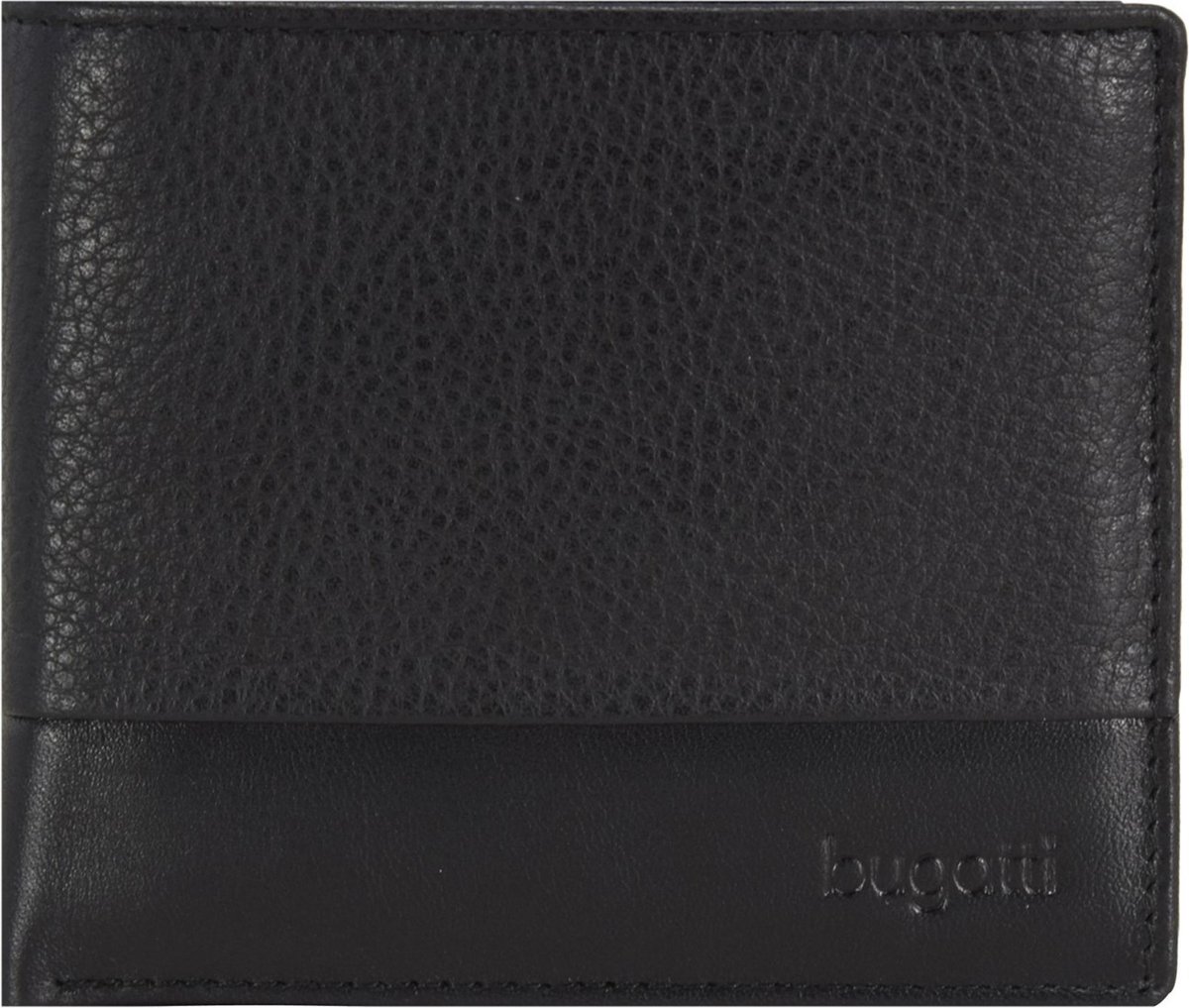 bugatti Leren Portemonnee Atlanta Wallet Black Zwart