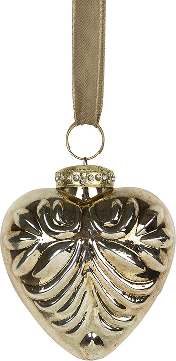 decoratie hart goud 8cm