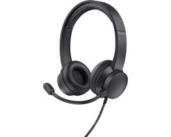Trust Ayda USB PC Headset - USB headset – Bedrade headset – Headset met microfoon – On-ear headset – Zwart