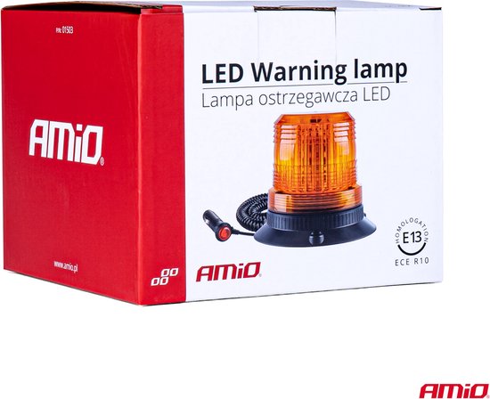 AMiO Feu Clignotant LED Éclairage de secours avec Aimant 80LED 12/24V Oranje