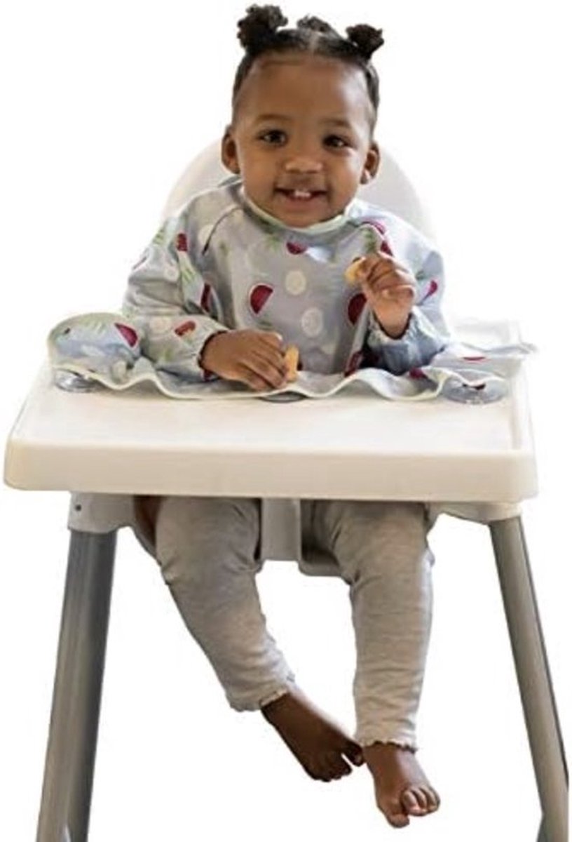 Goedkoopste Catch Waterdichte Slabbetjes - Bevestiging aan kinderstoel - Geen kieren - Slabbetje met lange mouwen voor zelfstandig eten baby - Rapley methode - BLW