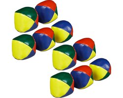 jongleerballen - set van 10 - Ø 6,5 cm - zand - circus jongleer set - beginners