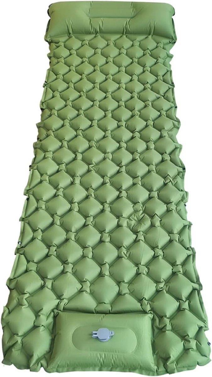 Zelfopblazende camping slaapmat, ultralichte camping mat met kussen en voetpomp dikke waterdichte 5,5 '' compacte lichtgewicht slaaplucht pads voor tent backpacken wandelen outdoor activiteiten groen Zelfopblazende camping slaapmat, ultralichte camping mat met kussen en voetpomp dikke waterdichte 5,5 '' compacte lichtgewicht slaaplucht pads voor tent backpacken wandelen outdoor activiteiten groen