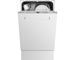 ETNA VW47SM - Vaatwasser volledig geintegreerd (45 cm) - 9 Programma's - 9 Couverts - Digitaal display - Aquastop - RVS bedieningspaneel