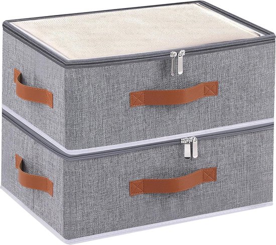 Grote Opbergzakken Onder Het Bed, Organizer Met Deksel, Set Van 2 Opbergdozen Onder Het Bed Met Handvat Stoffen Opbergvakken Onder Het Bed Voor Deken~p115960837 Grote Opbergzakken Onder Het Bed, Organizer Met Deksel, Set Van 2 Opbergdozen Onder Het Bed Met Handvat Stoffen Opbergvakken Onder Het Bed Voor Deken~p115960837
