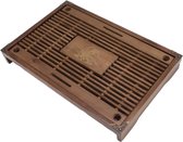 Plateau à manches pour tasses à Thee – Petit Set de table à Thee Gongfu avec réservoir (marron)