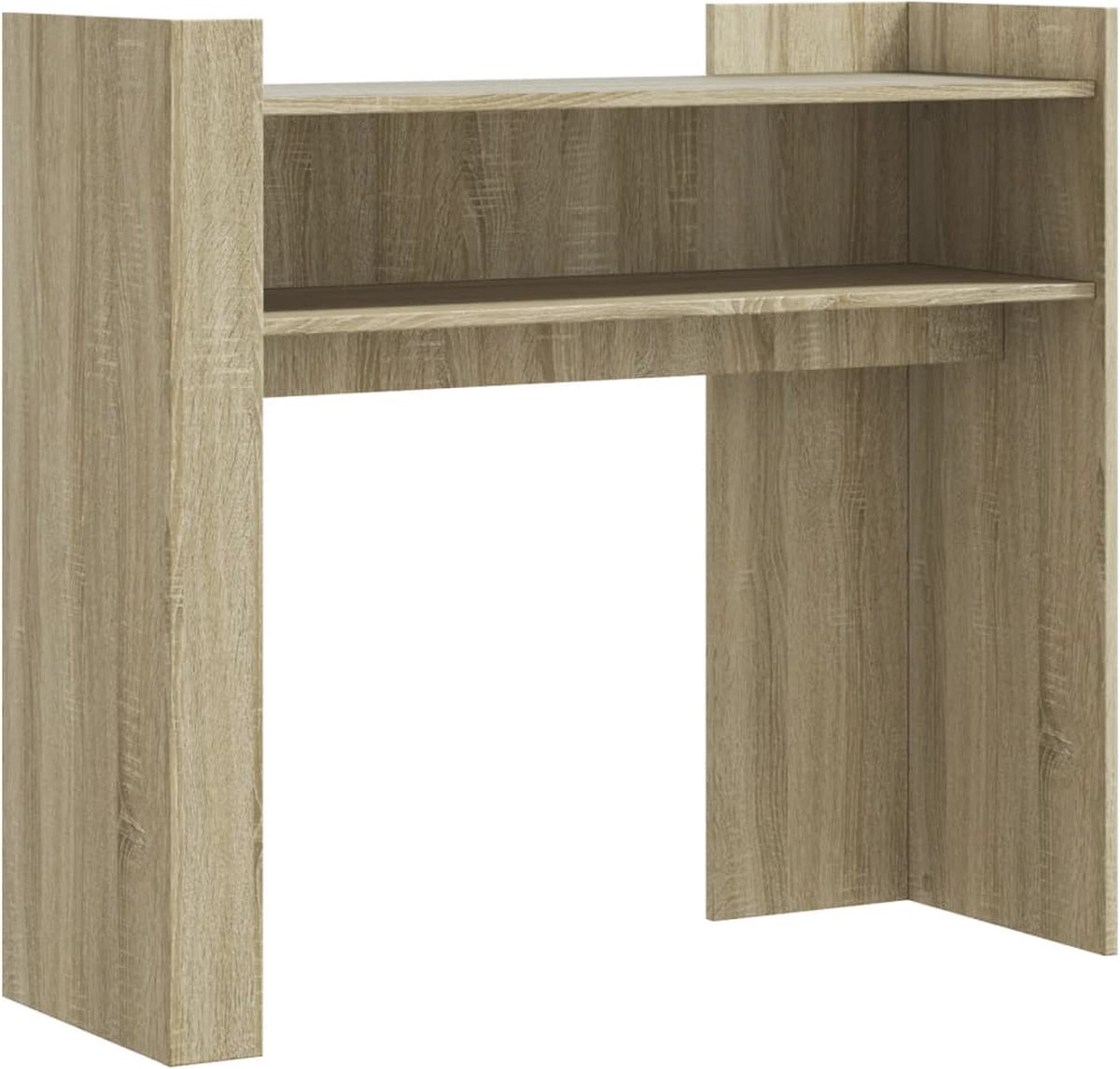 vidaXL Wandtafel - 100x35x90 - cm - bewerkt - hout - sonoma - eikenkleurig sonoma eiken