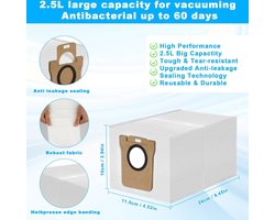 12 stuks stofzakken voor Dreame L10s Ultra en L20 Ultra - stofzuigerzakken voor Dreame L10 Ultra en L20 Ultra - automatisch reinigingsstation - 25 liter grote capaciteit - accessoires