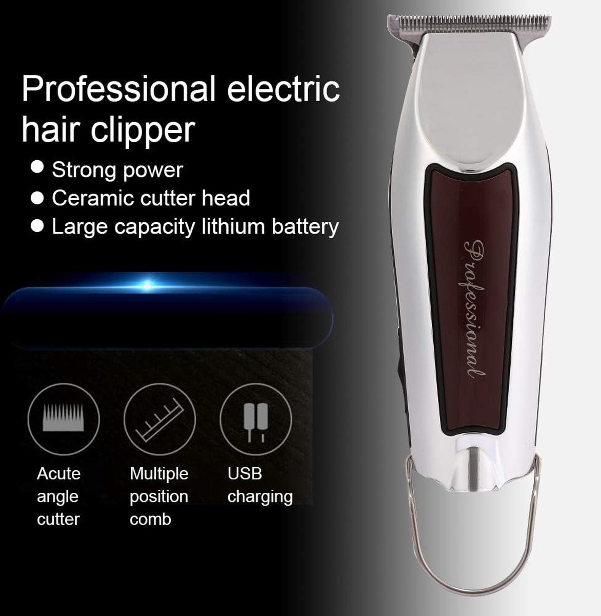 Professionele tondeuse, tondeuse trimmer voor heren, baardtrimmer, langhaartrimmer