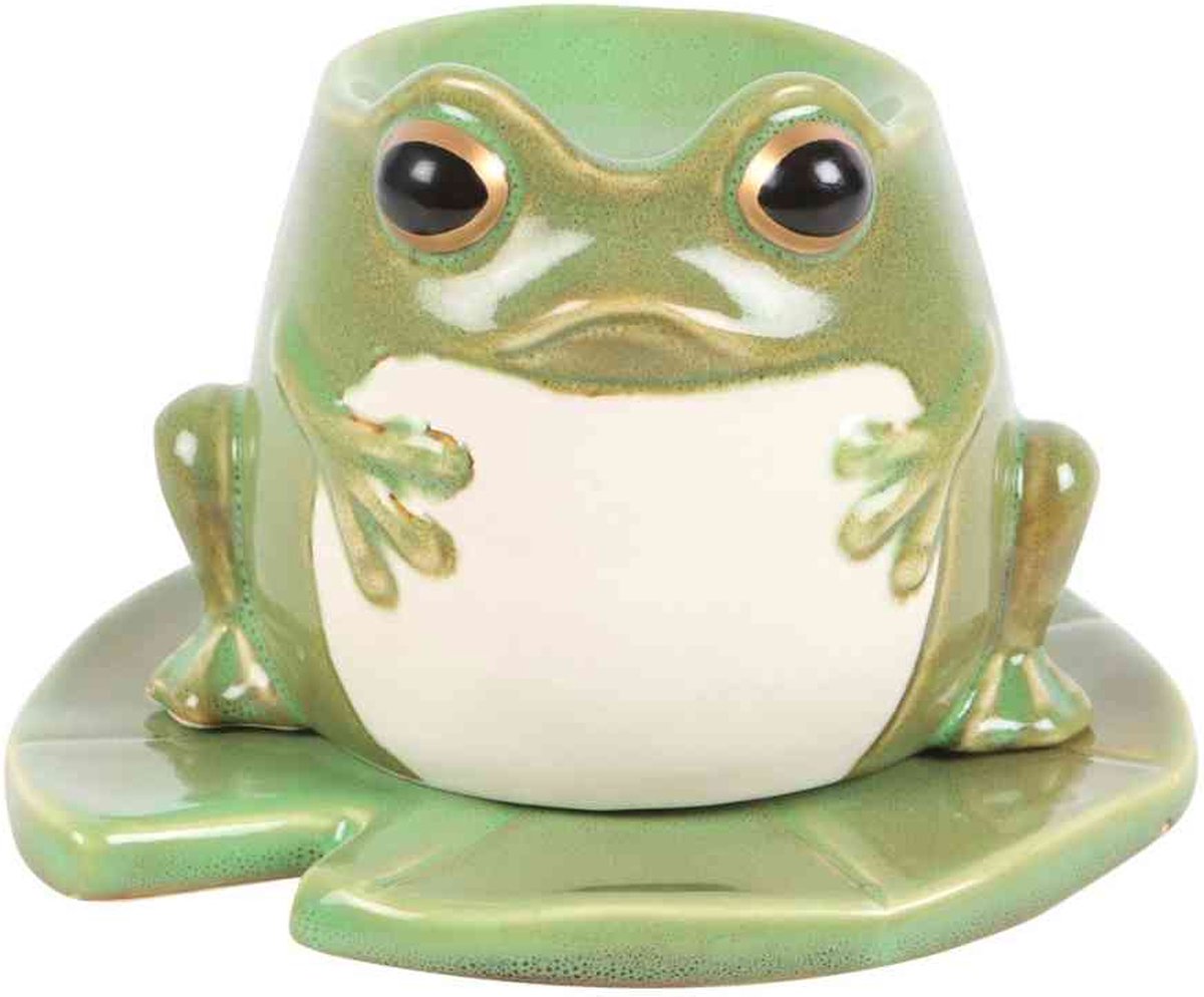 Something Different Frog Shaped on Lily Pad Oliebrander - Groen