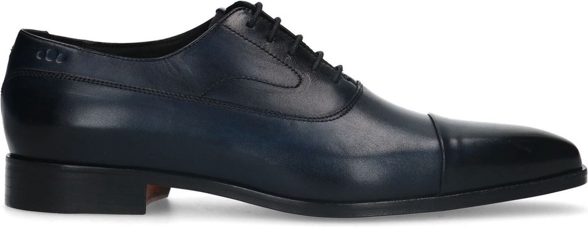 Heritage - Heren - Donkerblauwe leren veterschoenen - Maat 45