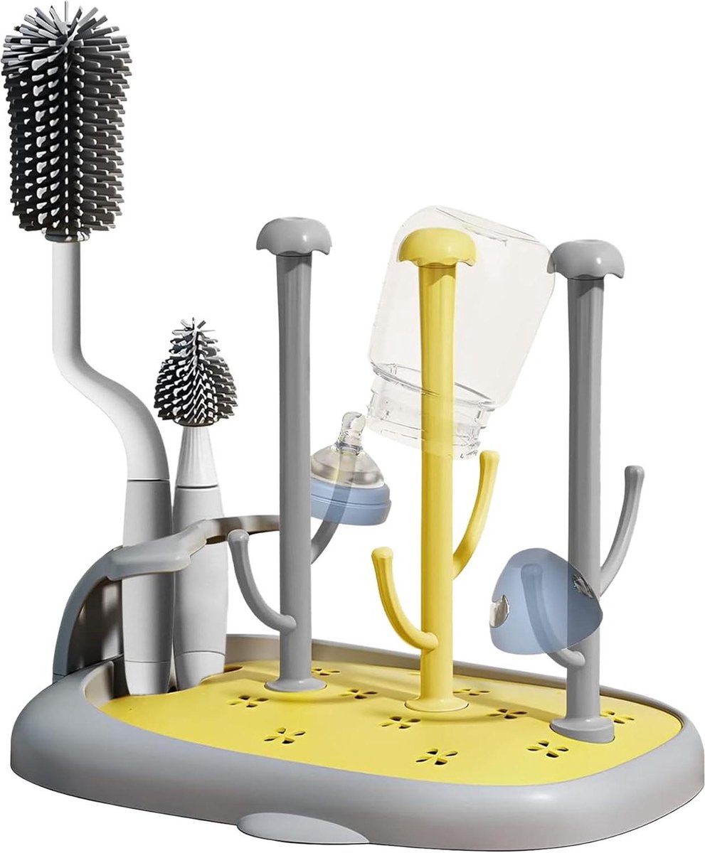 Goedkoopste Flessen Droogrek - Fleszeef borstel babyflessen - afneembare flessenhouder - afdruiprek tepels Flessen Droogrek