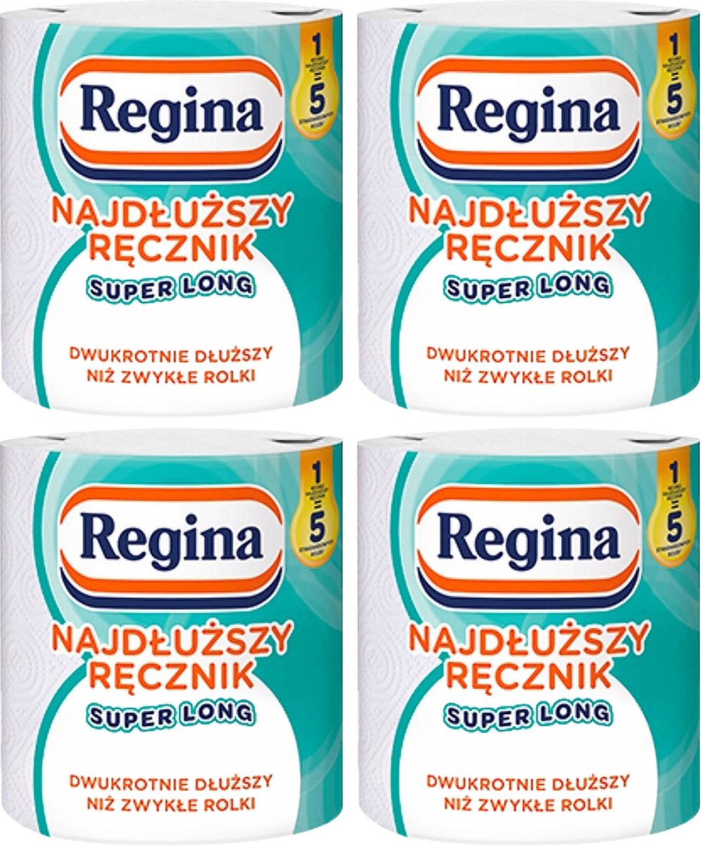 Regina super lange papieren handdoek SUPER LONG 1 rol, PZH-certificaat / 4 stuks