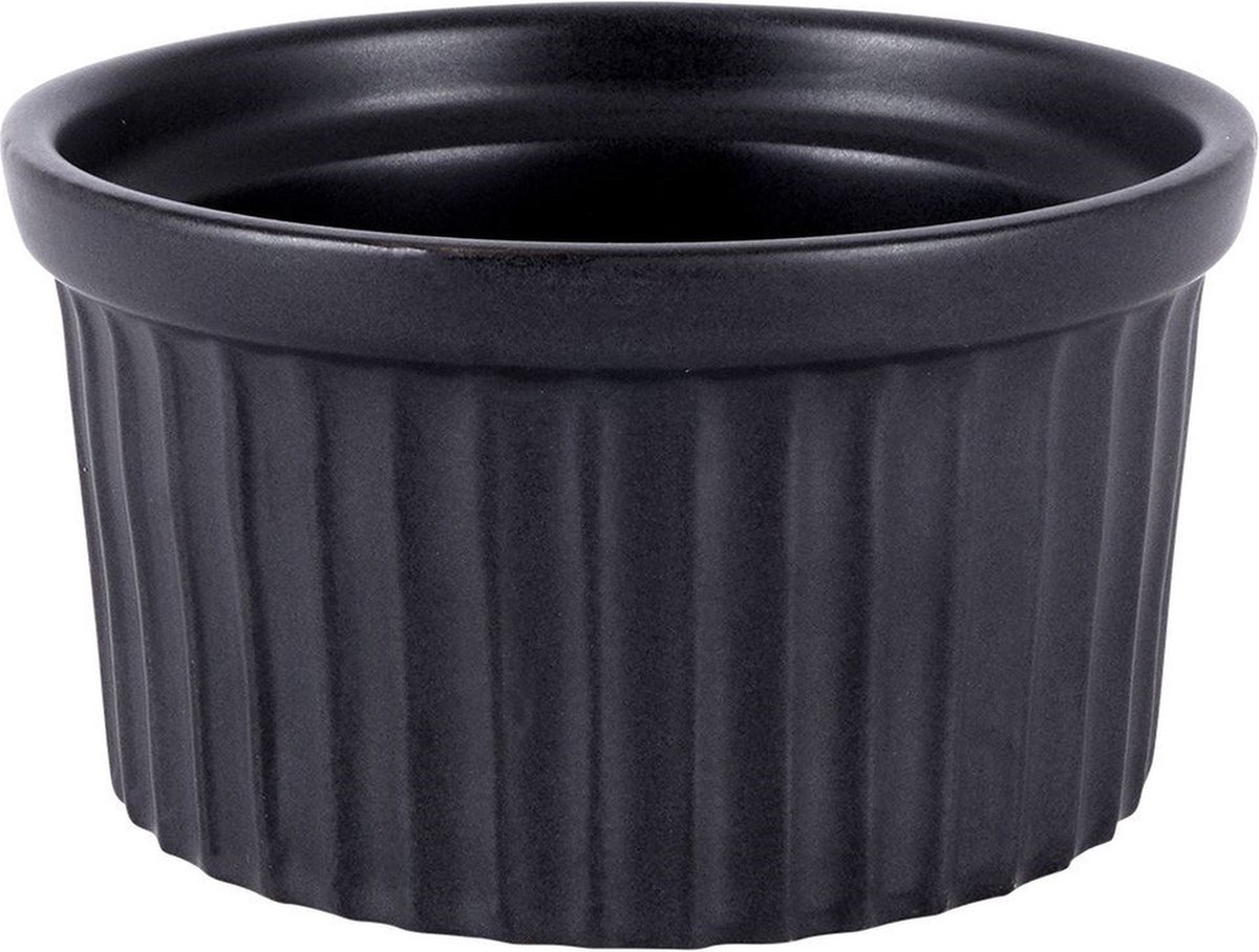 Vilde Ramekin Keramiek Zwart 9 5 cm 190 ml Oven Schaaltje Ovenschaal Snackkommen Dipschalen Kleine Kom voor Dipsauzen en Snacks