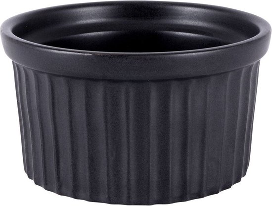 Foto: Ramekin keramiek zwart 9 5 cm 190 ml oven schaaltje ovenschaal snackkommen dipschalen kleine kom voor dipsauzen en snacks