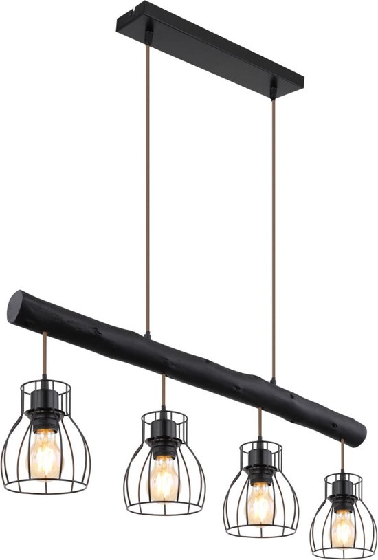 Hanglamp MINA 13.6 cm 4-lichts Zwart