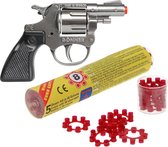 Gohner politie agent verkleed speelgoed revolver/pistool - metaal - met 240 schots plaffertjes