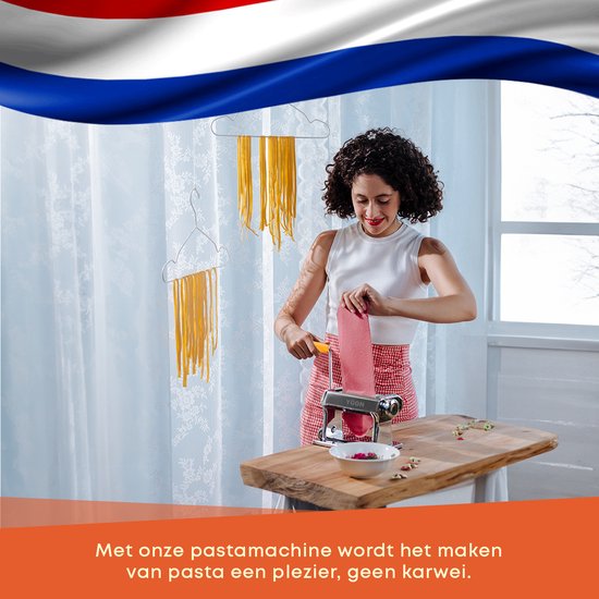 Machine à pâtes YUGN Faites vos propres pâtes - Recettes de pâtes telles que les pâtes au pesto et les spaghettis à la bolognaise - Comprend une tasse et une pince de table interchangeables et des pieds en caoutchouc - eBook gratuit