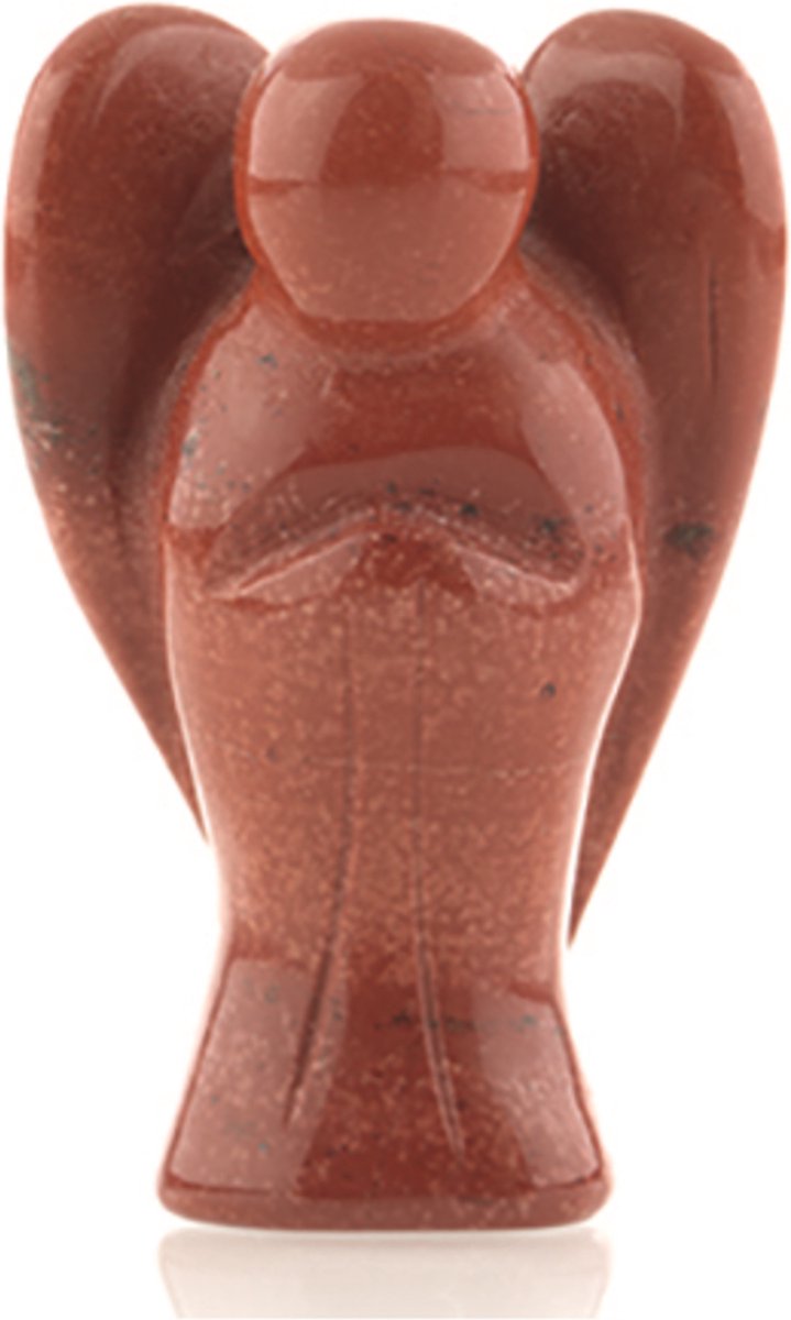 Staande engel 50 mm Jaspis rood