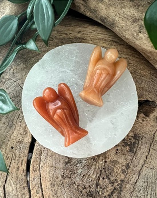 Ange debout 35 mm Aventurine orange