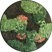 Tableau mousse Lilly - Cercle 60cm - Extrémité noire