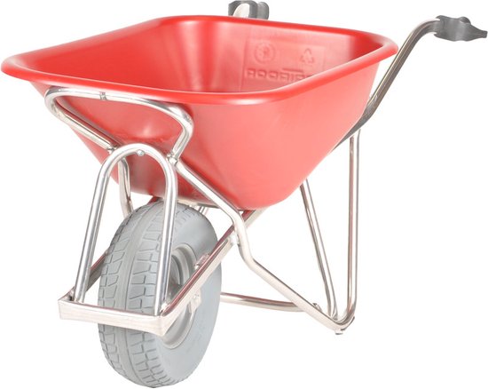 Matador Kruiwagen aluminium,90L Profi-Max Plus hdpe bak rood, extra breed lekvrij van Matador. — afbeelding 3