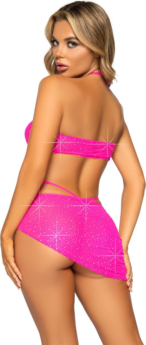 Mesh bra top g-string & sarong