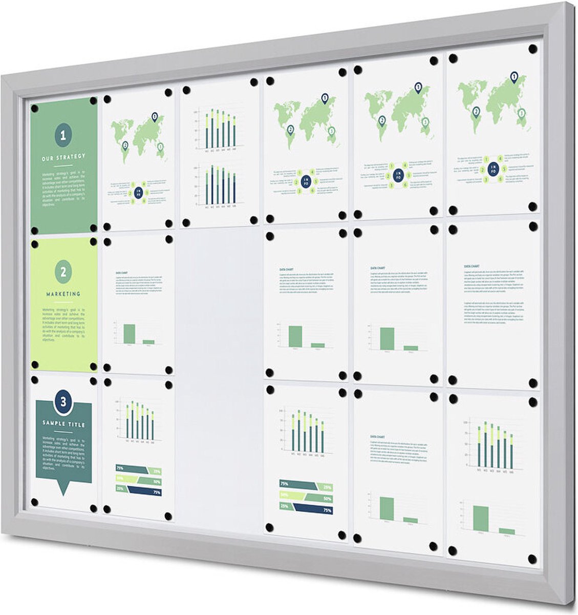 Outdoor Vergrendelbaar Notitiebord Slim 18 X A4 - Syna SCTE18XA4PH - Horeca & Professioneel