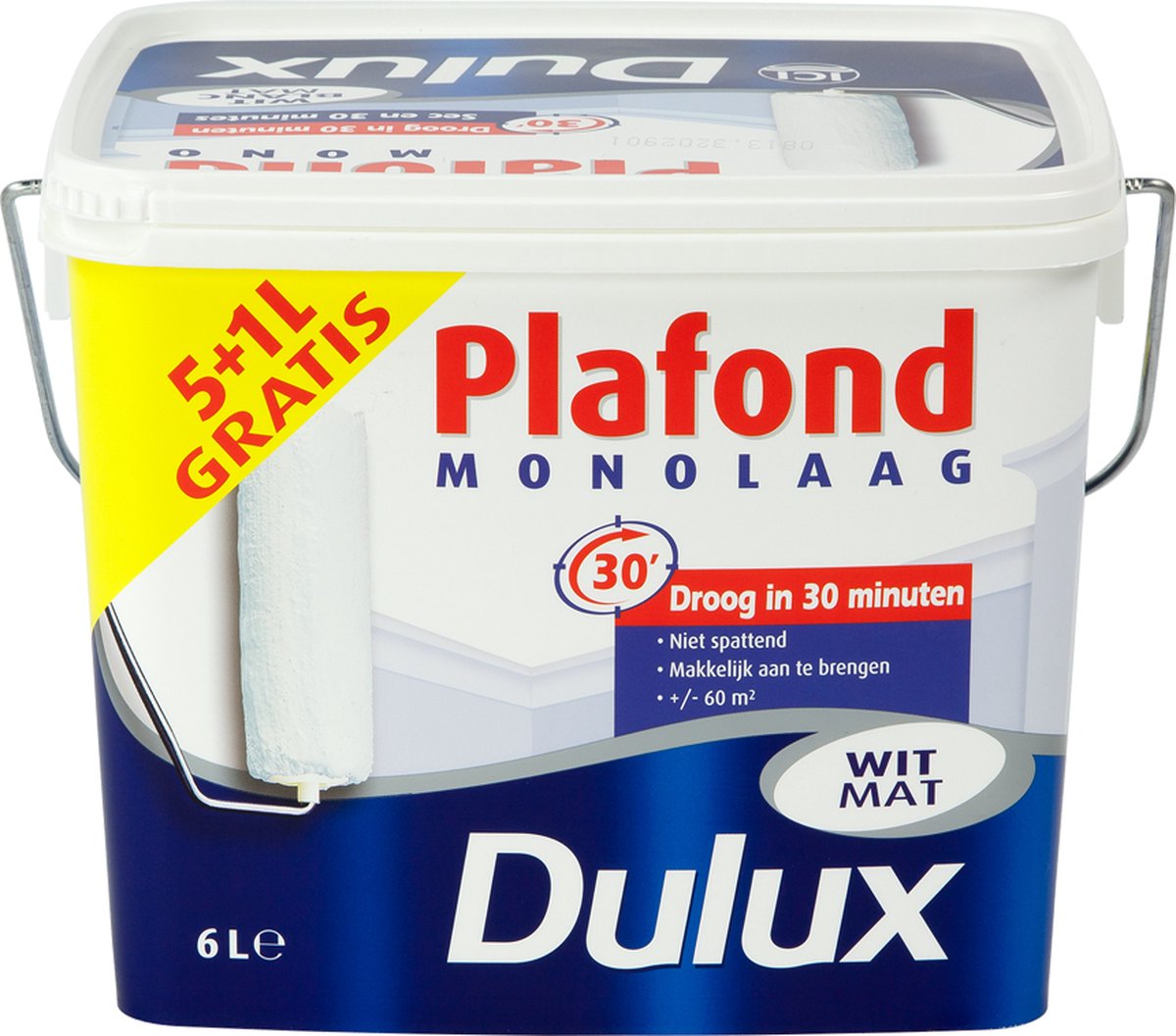 Dulux Plafond Monolaag - Wit (Dulux Colours 2019) - 6 L – foto 2