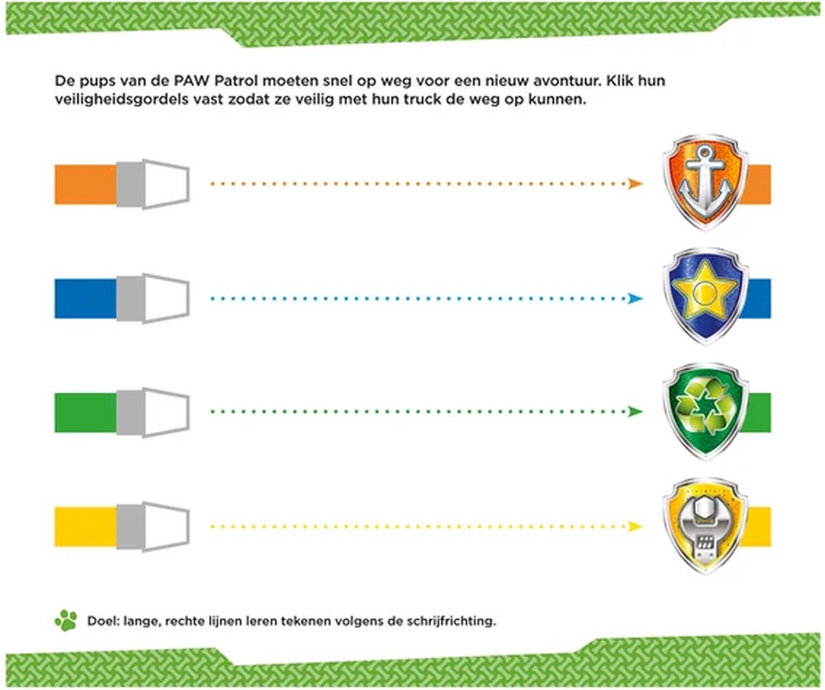 PAW Patrol - Kleurboek - Eerste Schrijfspelletjes - 3-4 jaar — afbeelding 3