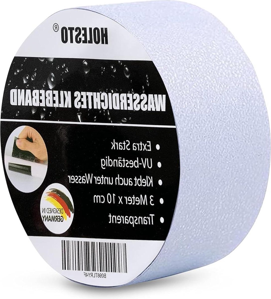 Waterdichte reparatietape - extra sterke afdichtingstape voor dakgoten en zwembaden (10 cm x 3 meter)