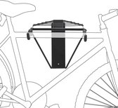 Support Mural Vélo En Bambou - Porte-vélo Intérieur Avec étagère Amovible - Jusqu'à 18 Kg