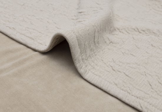 Jollein - Deken Ledikant 100x150cm - Dekentje Baby - Soft Waves - Nougat/Velvet