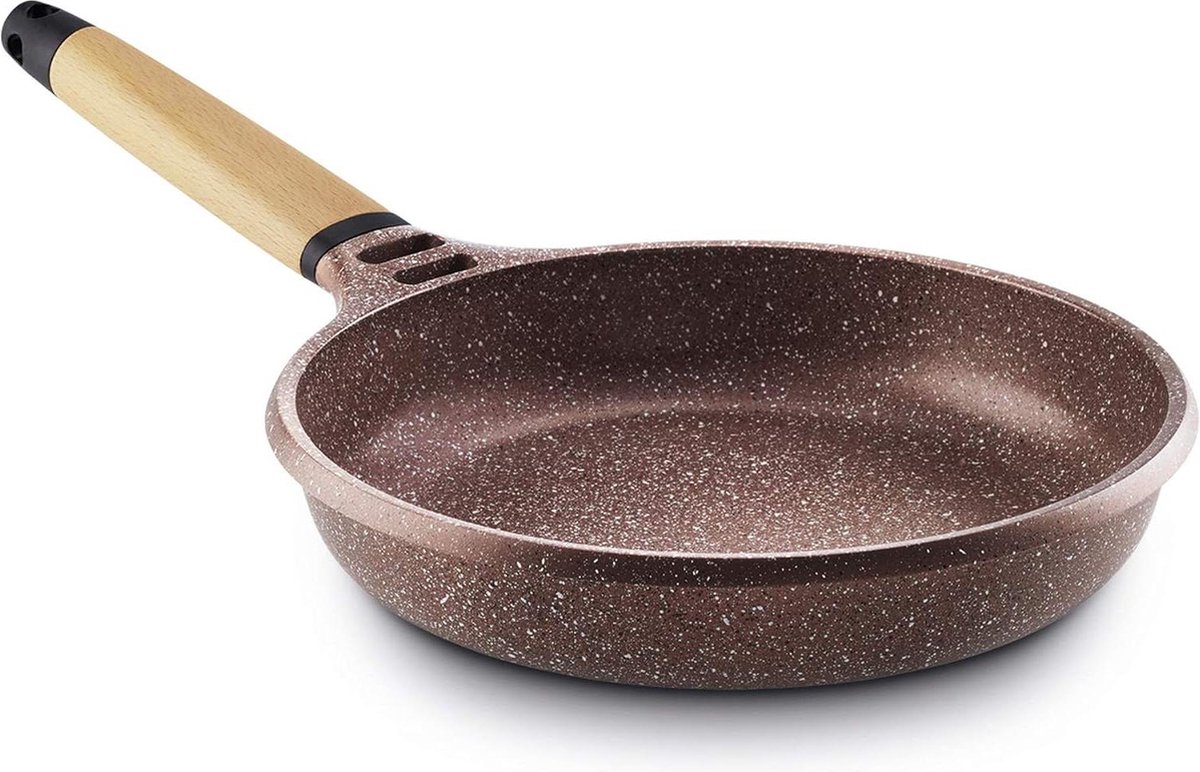 Terracotta pan - 28 cm - gegoten aluminium - bruin/beige
