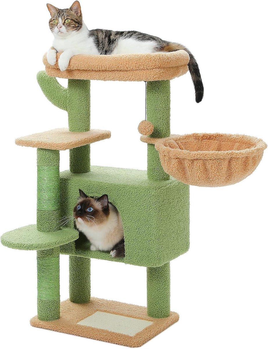 Moderne Krabpaal voor Kleine Katten – Groen Kleurige PETEPELA