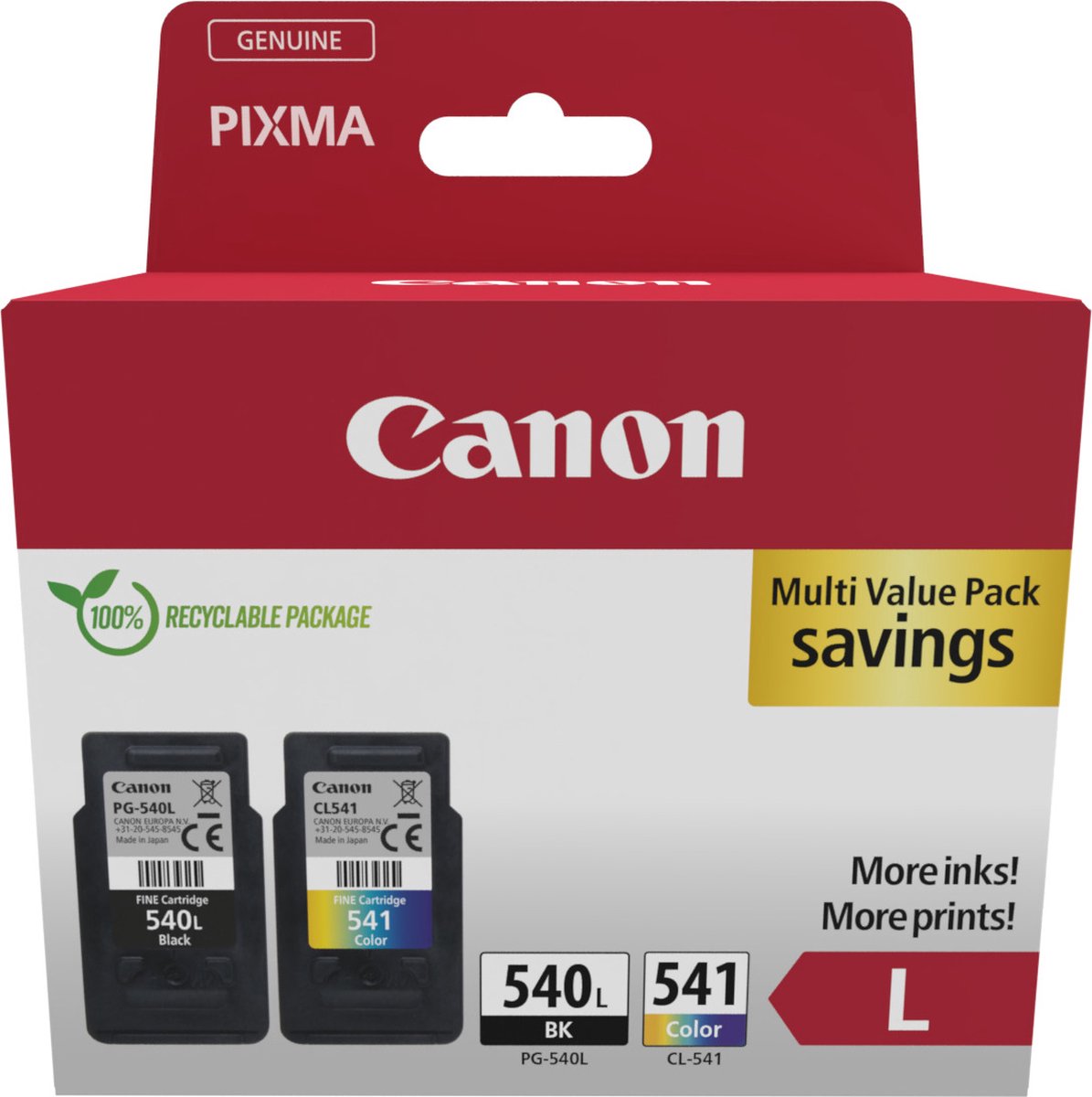 Canon 5224B013 originele inktcartridge - 2 stuks - zwart, cyaan, magenta, geel