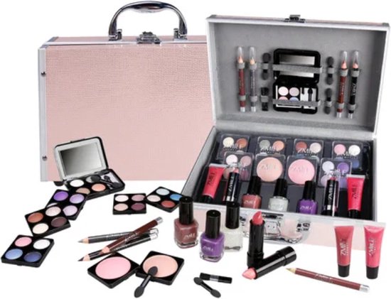 Roze Make Up Koffer Met Inhoud 41-Delig