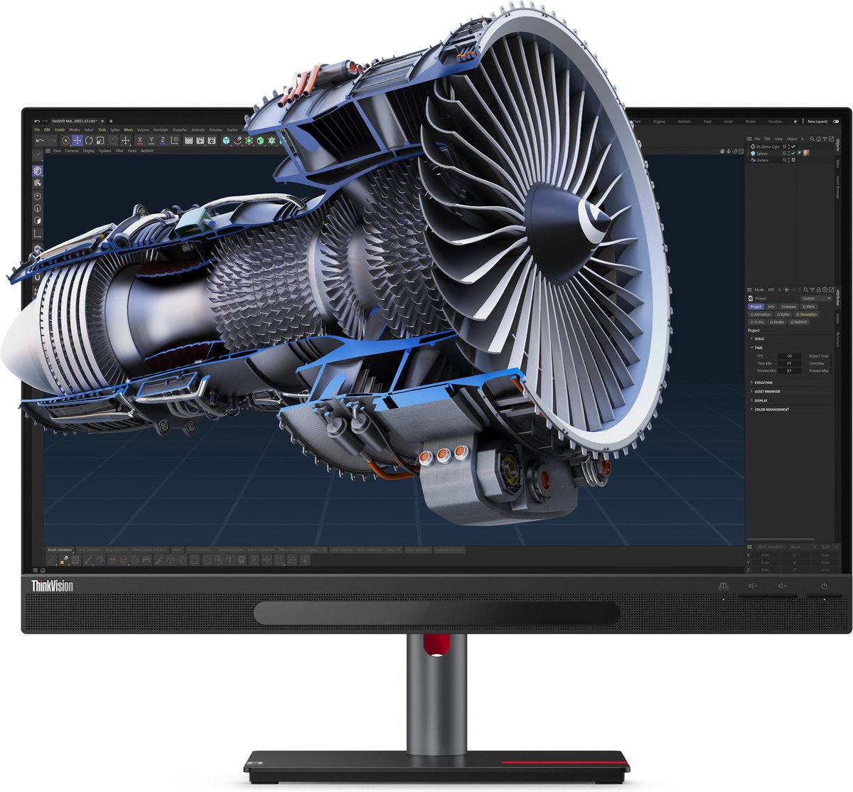 Lenovo ThinkVision 27 3D LED display 68,6 cm (27") 3840 x 2160 Pixels 4K Ultra HD Zwart
