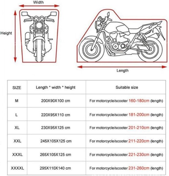 Housse de moto imperméable Winterproof XXL - Protection contre les éléments pour motos