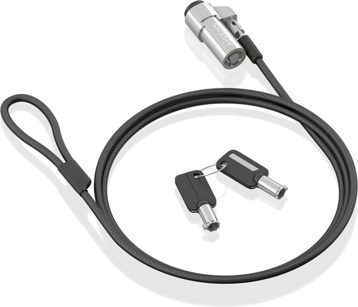 Veiligheidskabel Aisens ASLK-D45K06-BK Zwart 1,5 m