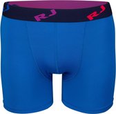 RJ Bodywear Pure Color boxershort (1-pack) - heren boxer lang - microfiber - blauw - Maat: XL