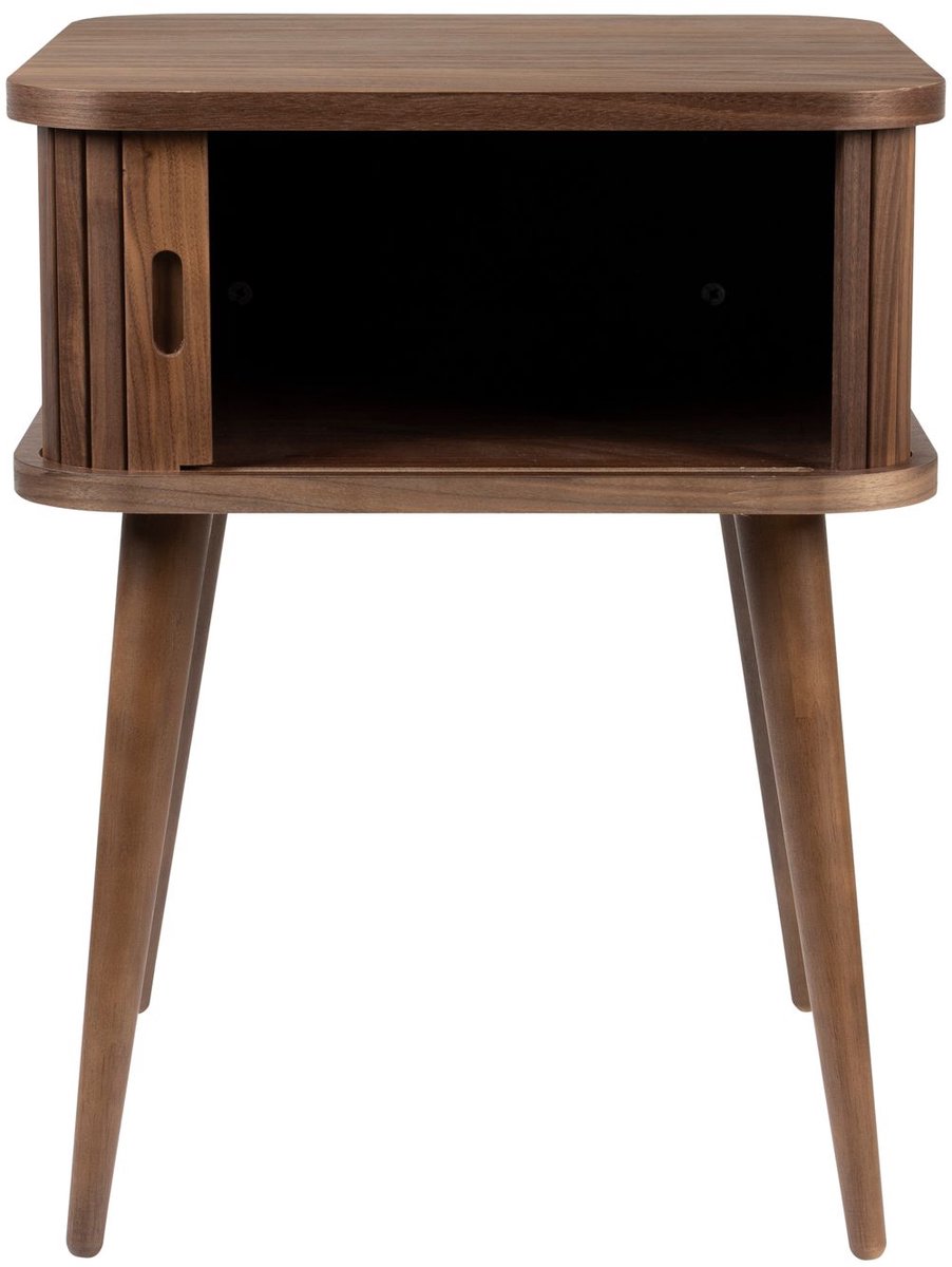 Barbier Bijzettafel/ Nachtkastje Hout Walnoot - Bruin