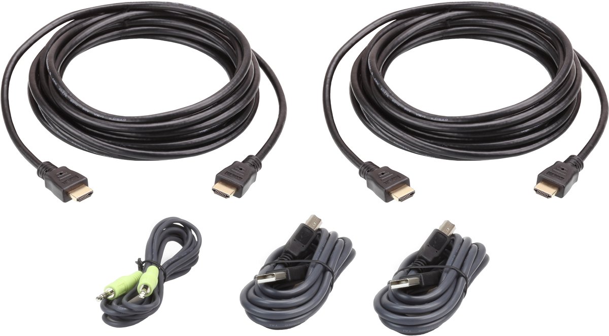 ATEN 2L-7D03UHX5 USB HDMI Dual Display Secure KVM Kabel Set