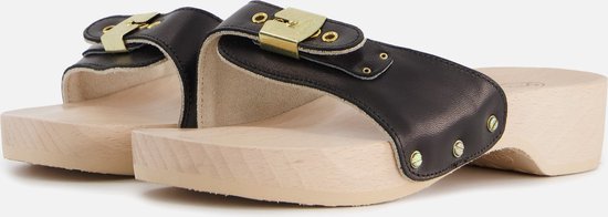 Scholl Pescura Sandales pour femmes à Heel Cuir Noir Femme