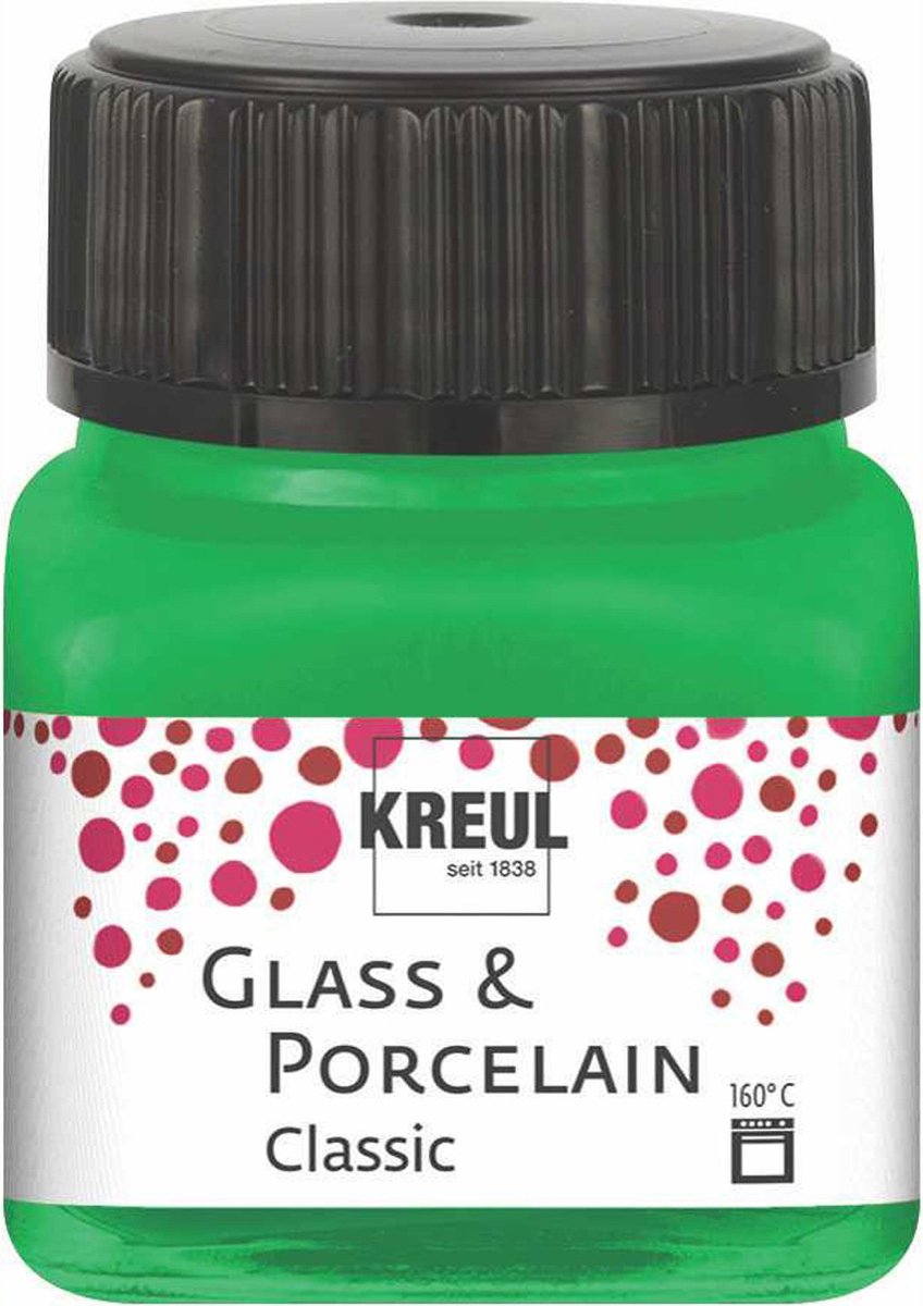 Glasverf - Porseleinverf - Groen - Classic - Glazuur look - Kreul - 20 ml