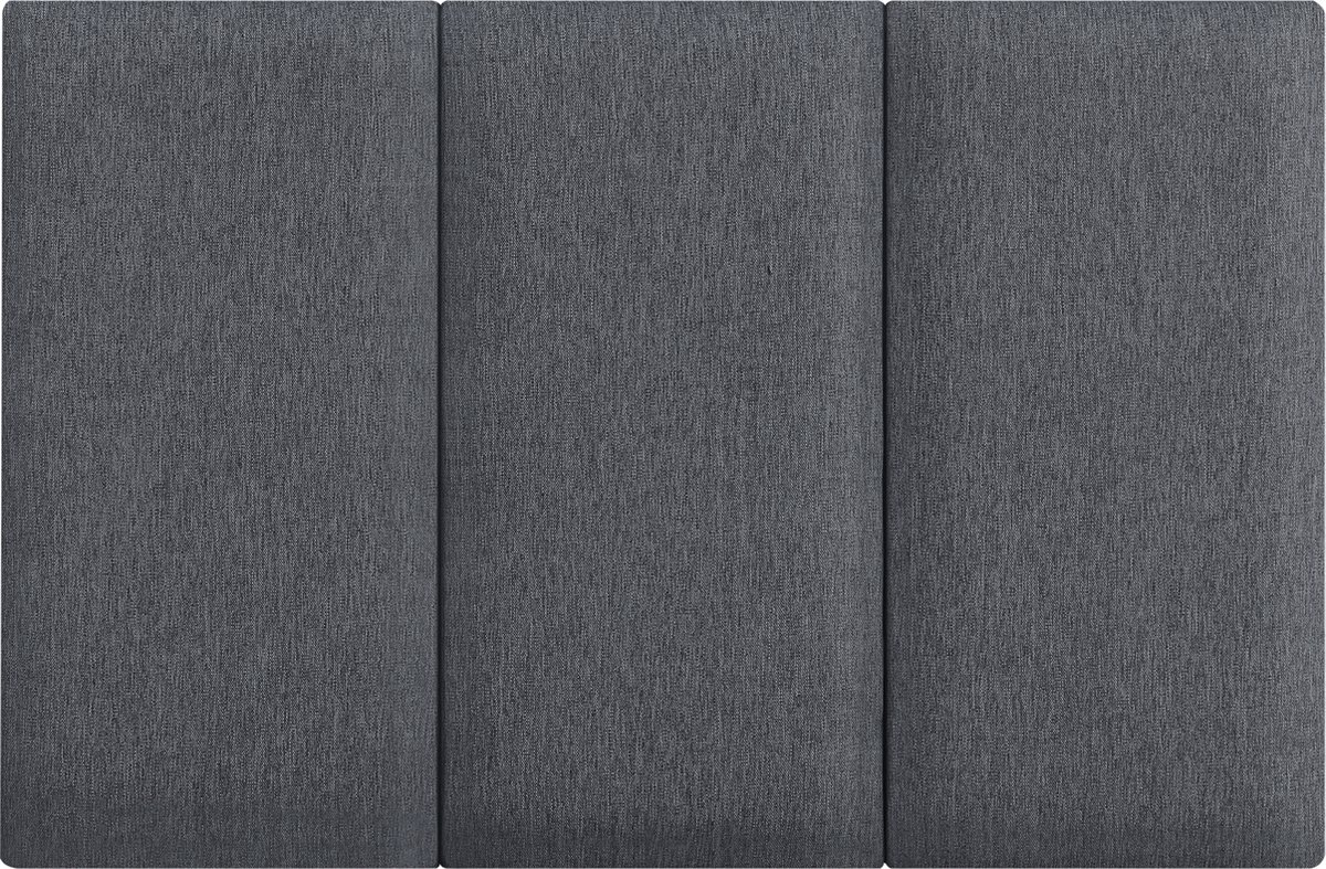 Gestoffeerde wandpanelen Carpino set van 3 stof 60x30 cm donkergrijs [neu.haus]