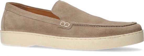 Manfield - Heren - Beige suède loafers - Maat 41