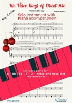 Christmas carols for all instruments and easy piano 17 - We Three Kings of Orient Are (key Am) for solo instrument w/ piano